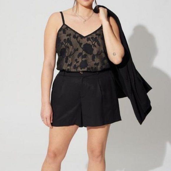 Women’s Torrid 2 Nude Black Lace Sophie Clip Chiffon Swing Cami 2X 2XL XXL - Picture 13 of 13